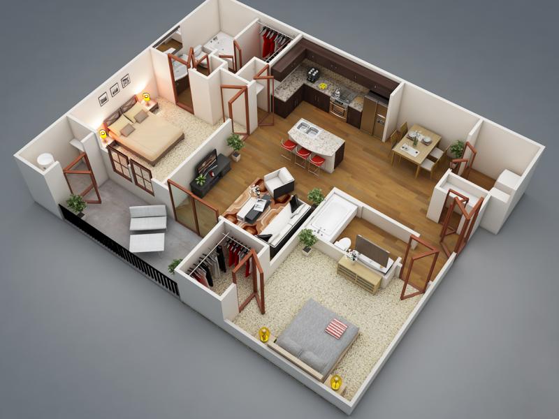 Дизайн и планировка двухкомнатной квартиры