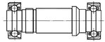 Конструкція шарикопідшипника: 1 - зовнішнє кільце;  2 - внутрішнє кільце;  3 - кулька;  4 - сепаратор (штампований)