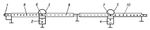 Схема ВЧ джерела іонів: 1 - розрядна камера;  2 - обмотка коливального контуру ВЧ генератора;  3 - ізоляційна вставка;  4 - підстава джерела;  5 - отвір відбору іонів;  6 - витягує електрод