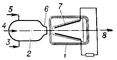 Схеми з'єднання електродів в МГД-генераторах: а - лінійний фарадєєвський генератор з секціонованими електродами;  б - лінійний холлівських генератор;  в - серієсний генератор з діагональним з'єднанням електродів