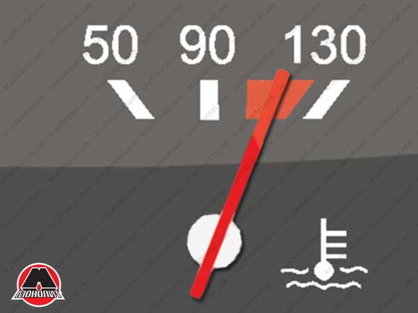 Якщо стрілка покажчика температури охолоджуючої рідини зайшла за червону мітку на шкалі, то необхідно з'ясувати причину перегріву двигуна