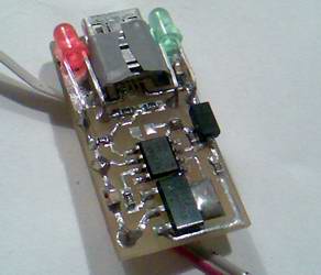 Зарядний пристрій для літієвого акумулятора від USB порту комп'ютера з контролером