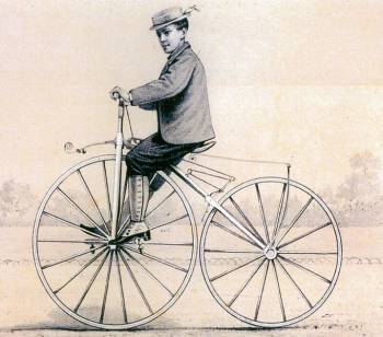 Так з'явилися всім відомі «Фарт-Феннінг» - від розхожих монет, які сильно різнилися в окружності - велосипеди, переднє колесо яких в кілька разів перевищувало задні