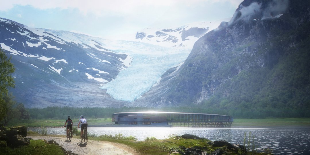 Будівництво енергоположітельного готелю - це важлива умова для створення туристичної дестинації з повагою до унікальних особливостей місцевості, рідкісним видами рослин, чистій воді і синього льоду льодовика Свартісен , - говорить засновник Snøhetta Кьетілл Тредал  Орсенна